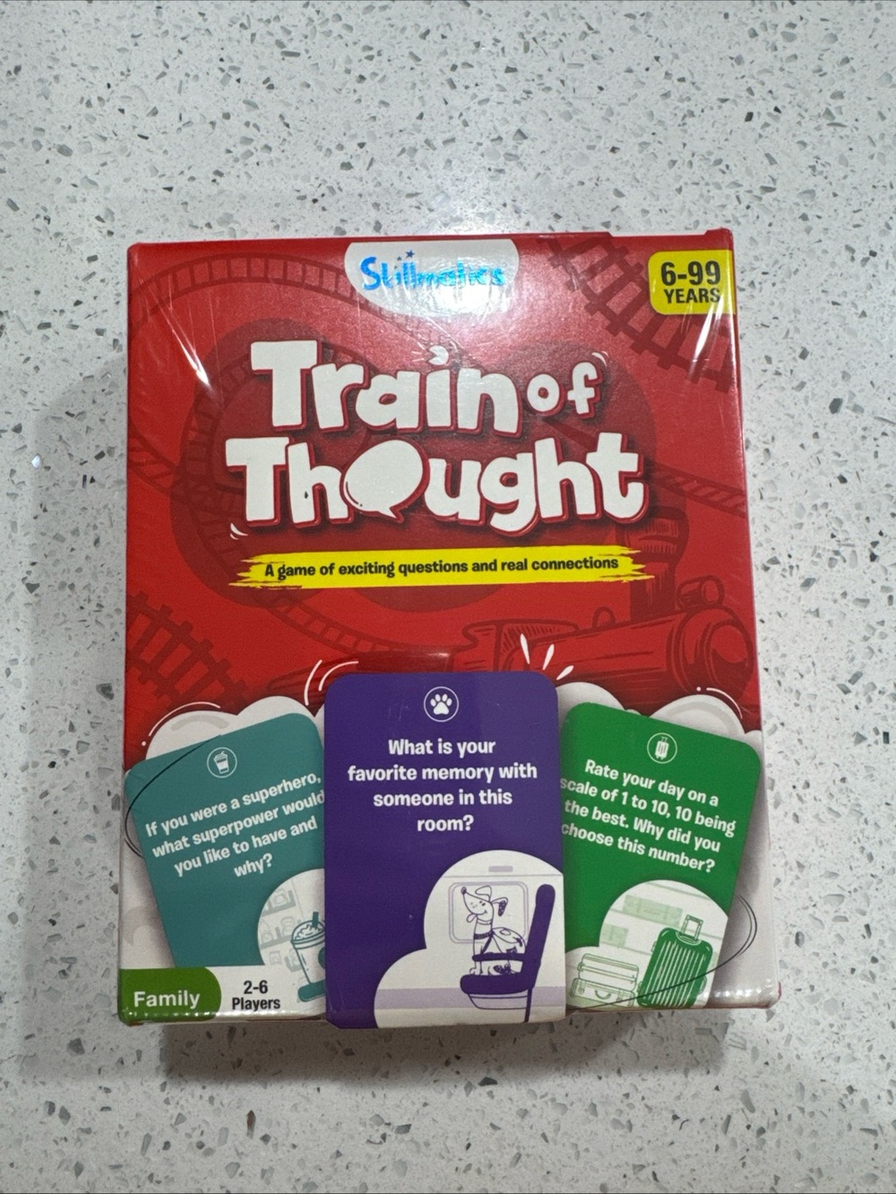 Train of Thought Family Conversation Card Game - Red
